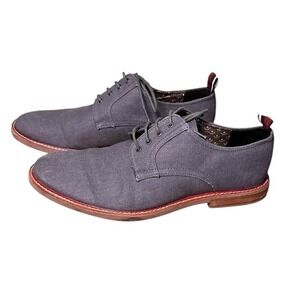 Ben Sherman‎ Men's Birk Plain Toe Navy Denim Suede Oxford Shoes Size 10.5
